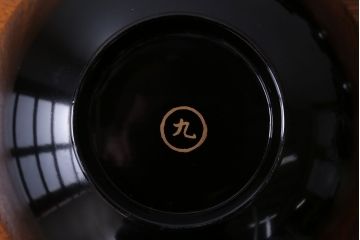 アンティーク雑貨　和製アンティーク　大正〜昭和初期　輪島塗木製蒔絵椀5客(4)