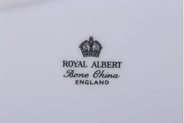 アンティーク雑貨　イギリス　Royal Albert(ロイヤルアルバート)　Tranquillity(トランキュリティ)シリーズ　バターディッシュ・調味料入れ3点セット