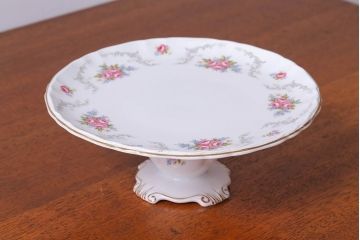 アンティーク雑貨　イギリス　Royal Albert(ロイヤルアルバート) Tranquillity(トランキュリティ)シリーズ　コンポート(洋食器)