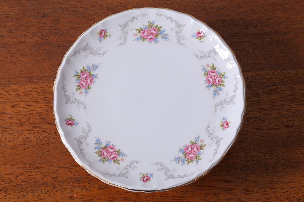 アンティーク雑貨　イギリス　Royal Albert(ロイヤルアルバート) Tranquillity(トランキュリティ)シリーズ　コンポート(洋食器)
