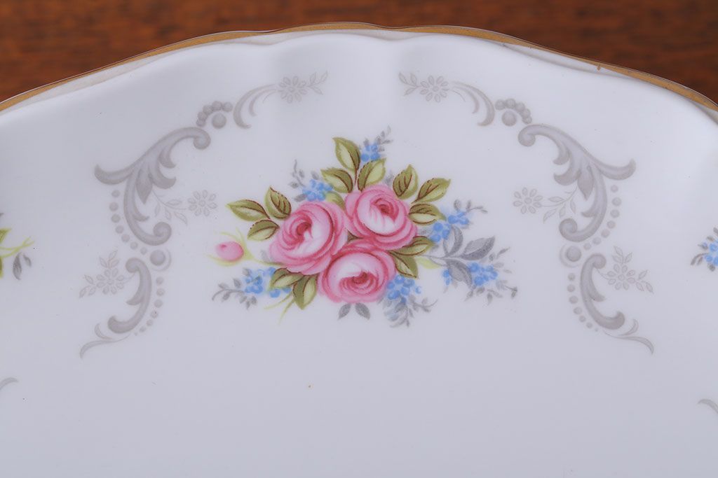 アンティーク雑貨　イギリス　Royal Albert(ロイヤルアルバート) Tranquillity(トランキュリティ)シリーズ　コンポート(洋食器)