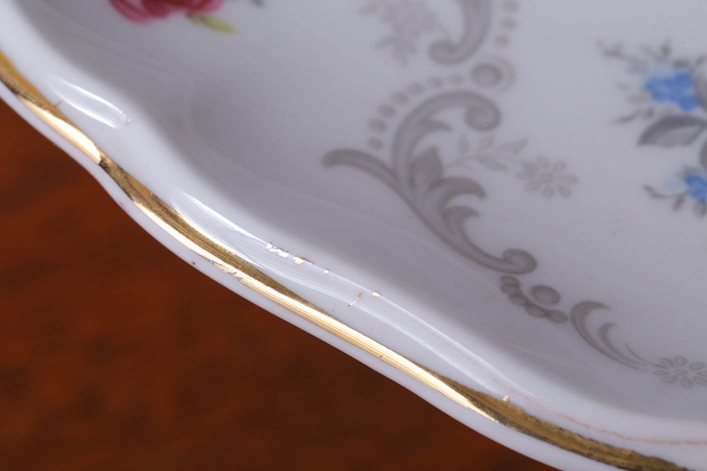 アンティーク雑貨　イギリス　Royal Albert(ロイヤルアルバート) Tranquillity(トランキュリティ)シリーズ　コンポート(洋食器)