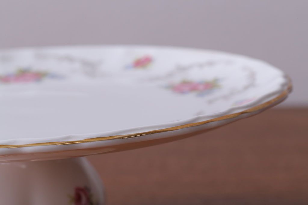 アンティーク雑貨　イギリス　Royal Albert(ロイヤルアルバート) Tranquillity(トランキュリティ)シリーズ　コンポート(洋食器)