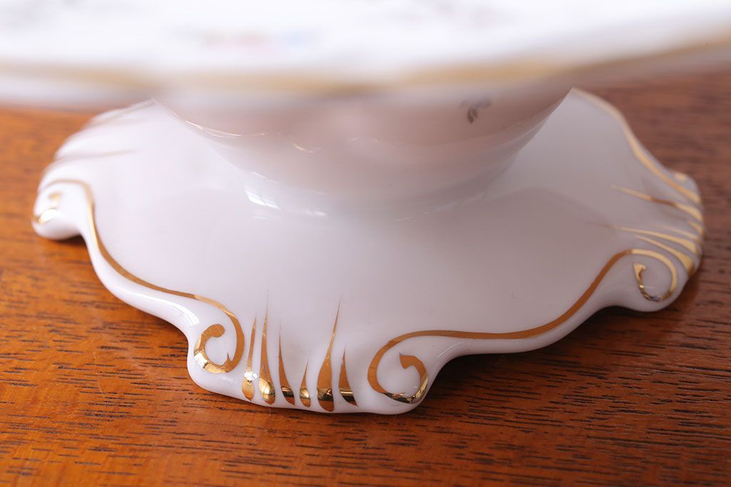 アンティーク雑貨　イギリス　Royal Albert(ロイヤルアルバート) Tranquillity(トランキュリティ)シリーズ　コンポート(洋食器)