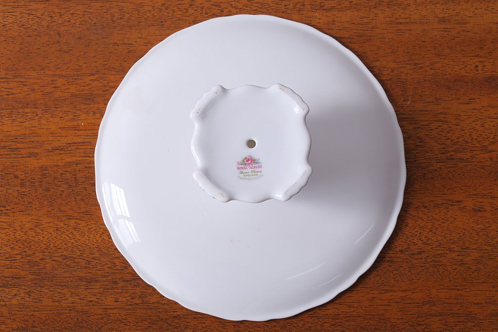 アンティーク雑貨　イギリス　Royal Albert(ロイヤルアルバート) Tranquillity(トランキュリティ)シリーズ　コンポート(洋食器)