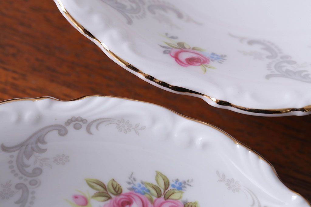 アンティーク雑貨　イギリス　Royal Albert(ロイヤルアルバート)　Tranquillity(トランキュリティ)シリーズ　ケーキ皿など9点(洋食器)