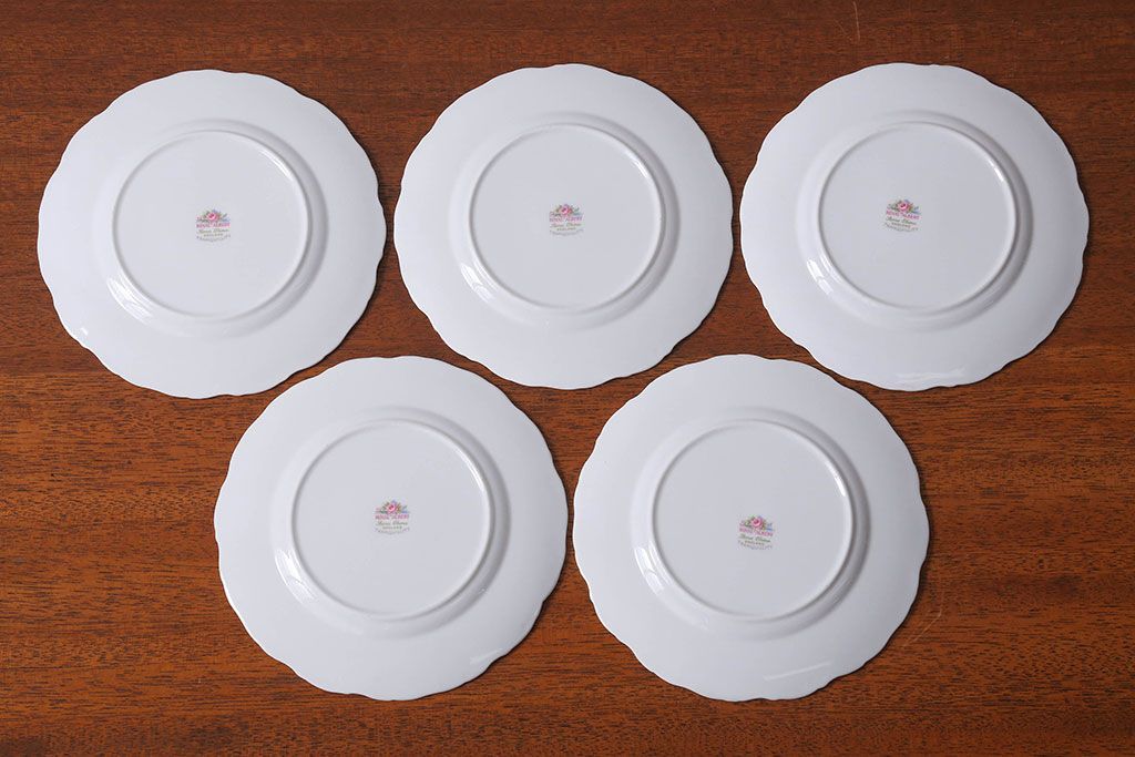 アンティーク雑貨　イギリス　Royal Albert(ロイヤルアルバート)　Tranquillity(トランキュリティ)シリーズ　ケーキ皿など9点(洋食器)