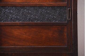 アンティーク家具　和製アンティーク　ダイヤガラス入り!小さなキッチンキャビネット(食器棚・収納棚)