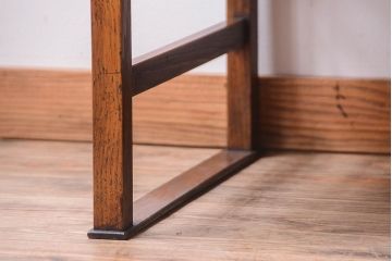 レトロ家具　和製アンティーク　古い木のレトロな台形型ガラスケース