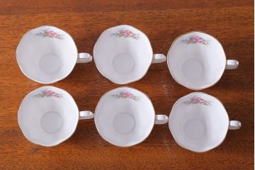 アンティーク雑貨　イギリス　Royal Albert(ロイヤルアルバート)　Tranquillity(トランキュリティ)シリーズ　カップ&ソーサー6客(洋食器)