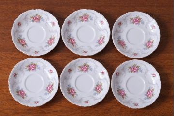 アンティーク雑貨　イギリス　Royal Albert(ロイヤルアルバート)　Tranquillity(トランキュリティ)シリーズ　カップ&ソーサー6客(洋食器)