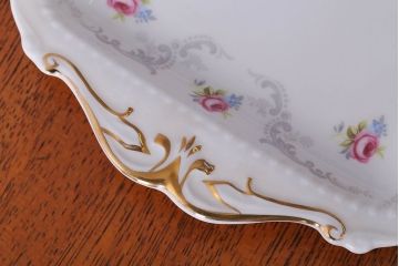 アンティーク雑貨　イギリス　Royal Albert(ロイヤルアルバート)　Tranquillity(トランキュリティ)シリーズ　大皿など3点(洋食器)