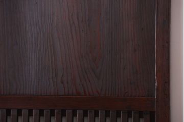 古民具・骨董　裏結霜ガラス入り!古い木の格子帯戸2枚セット(1)(ガラス帯戸)