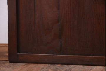 古民具・骨董　裏結霜ガラス入り!古い木の格子帯戸2枚セット(1)(ガラス帯戸)