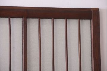 大正ロマン　デザインガラス入り!アンティーク障子枠ガラス戸3枚セット