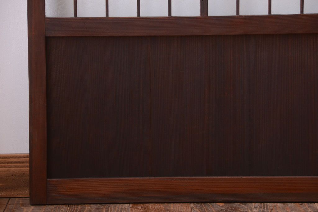 大正ロマン　デザインガラス入り!アンティーク障子枠ガラス戸3枚セット