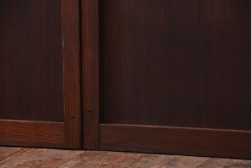 大正ロマン　デザインガラス入り!アンティーク障子枠ガラス戸3枚セット