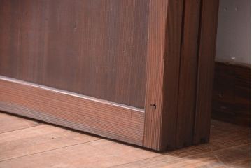 大正ロマン　デザインガラス入り!アンティーク障子枠ガラス戸3枚セット