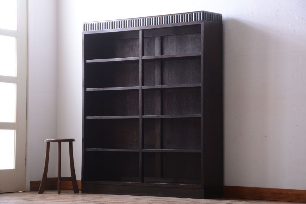 BーCOMPANY アンティーク調 本棚 B-companyのアンティーク調の本棚 大型 B-companyのアンティーク調の