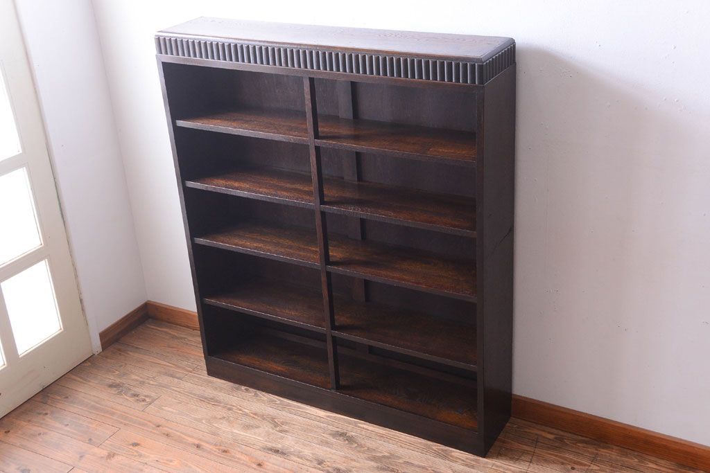 アンティーク家具　和製アンティーク　シックな大型本棚(ブックシェルフ・飾り棚)