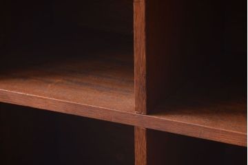 アンティーク家具　和製アンティーク　古い木の縦型マス目棚(収納棚、飾り棚)