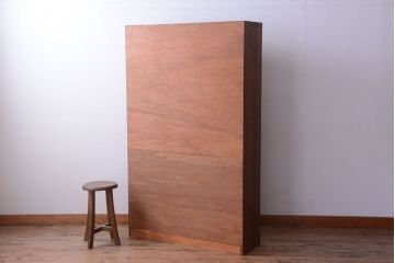 アンティーク家具　和製アンティーク　古い木の縦型マス目棚(収納棚、飾り棚)