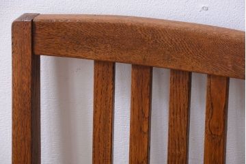 アンティーク家具　和製アンティーク　アンティークリネン座面のシンプルなダイニングチェア(3)