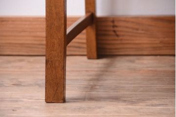 アンティーク家具　和製アンティーク　アンティークリネン座面のシンプルなダイニングチェア(3)