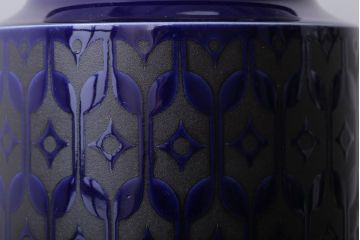 アンティーク雑貨　イギリスビンテージ　HORNSEA(ホーンジー)HEIRLOOM(エアルーム)シリーズMIDNIGHT BLUE(ミッドナイトブルー)キャニスター2点