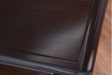 中古　民芸家具　唐木縞黒檀　美しい意匠の上品な高級飾り棚