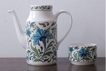 イギリスビンテージ　MIDWINTER(ミッドウィンター)SPANISH GARDEN(スパニッシュガーデン)シリーズ　ポット・シュガー2点(洋食器)