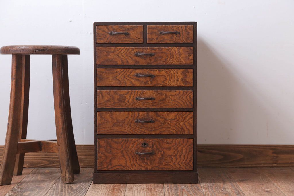 アンティーク家具　和製アンティーク　古い木製の小引き出し