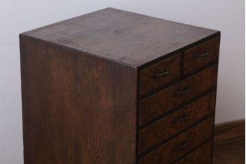 アンティーク家具　和製アンティーク　古い木製の小引き出し