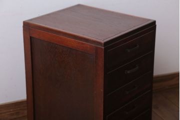 アンティーク家具　和製アンティーク　古い木製のシックな小引き出し