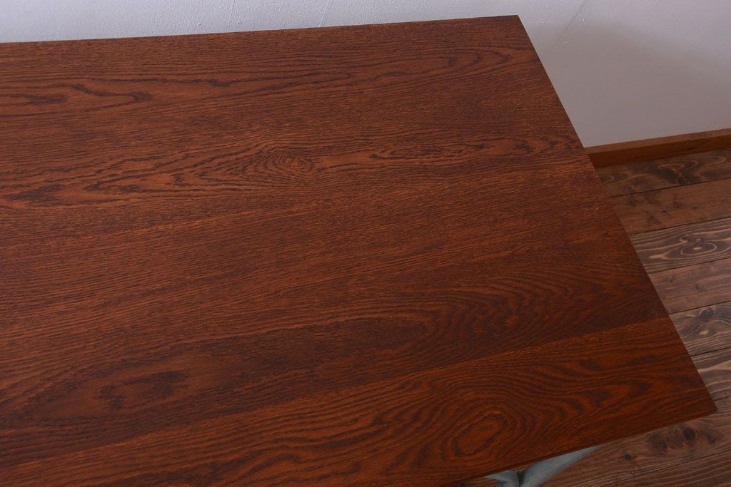 ラフジュ工房オリジナル 8脚格納スツール付き机(テーブル・作業台)