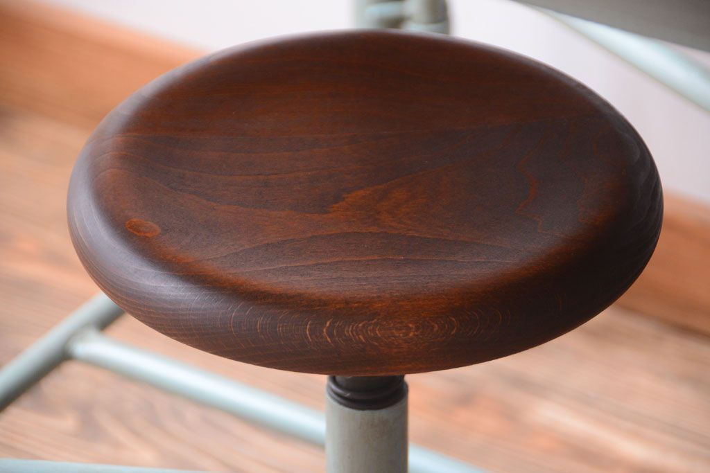 ラフジュ工房オリジナル 8脚格納スツール付き机(テーブル・作業台)