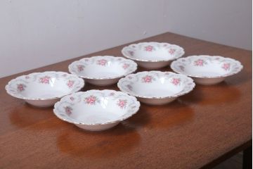 アンティーク雑貨　イギリス　Royal Albert(ロイヤルアルバート)　Tranquillity(トランキュリティ)シリーズ　スープ皿6枚(洋食器)