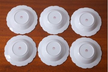 アンティーク雑貨　イギリス　Royal Albert(ロイヤルアルバート)　Tranquillity(トランキュリティ)シリーズ　スープ皿6枚(洋食器)