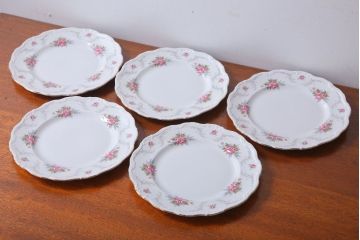 アンティーク雑貨　イギリス　Royal Albert(ロイヤルアルバート)　Tranquillity(トランキュリティ)シリーズ　ディナープレート5枚(洋食器)