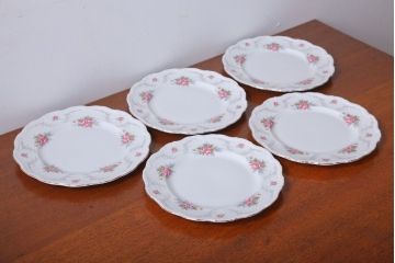 アンティーク雑貨　イギリス　Royal Albert(ロイヤルアルバート)　Tranquillity(トランキュリティ)シリーズ　ディナープレート5枚(洋食器)