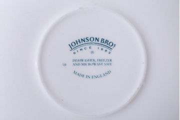 アンティーク雑貨　イギリスビンテージ　JOHNSON BROTHERS(ジョンソン・ブラザーズ)SUMMER CHINTZ(サマーチンツ)シリーズ カップ&ソーサー・皿など6点(洋食器)