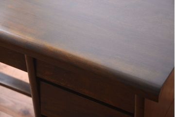 レトロ家具　昭和レトロ　古い木製のアンティーク片袖机(デスク)