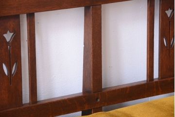 アンティーク家具　大正ロマン　古い洋館のアンティークベンチ(長椅子・ソファ)