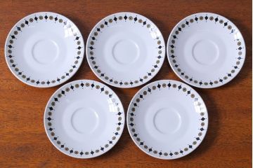 イギリスビンテージ　J&G　MEAKIN(ミーキン)　Inca(インカ)シリーズ　カップ&ソーサー5客(洋食器)