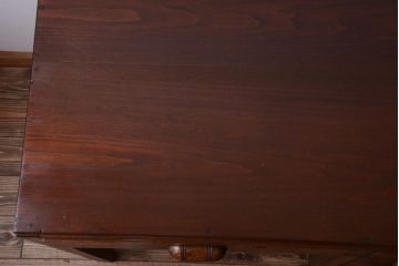 レトロ家具　和製アンティーク　小ぶりで可愛いレトロな木製デスク(片袖机)