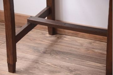 レトロ家具　和製アンティーク　小ぶりで可愛いレトロな木製デスク(片袖机)