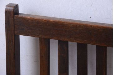 レトロ家具　和製アンティーク　本革座面のレトロなチェア(椅子)