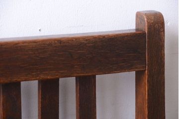 レトロ家具　和製アンティーク　本革座面のレトロなチェア(椅子)