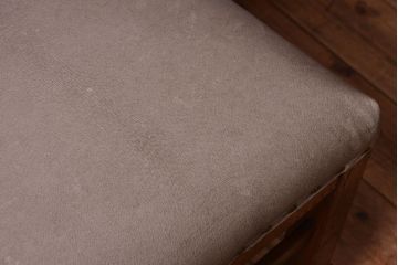 レトロ家具　和製アンティーク　本革座面のレトロなチェア(椅子)