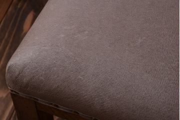 レトロ家具　和製アンティーク　本革座面のレトロなチェア(椅子)